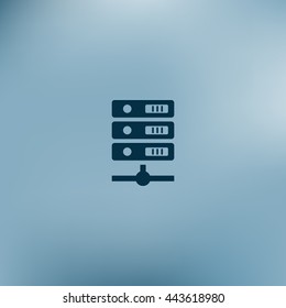Computer Server icon, vector illustration
