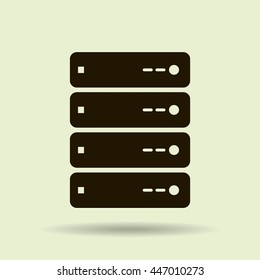 Computer Server icon, vector illustration