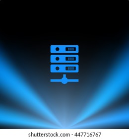 Computer Server icon, vector illustration