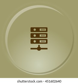 Computer Server icon, vector illustration
