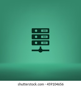 Computer Server icon, vector illustration