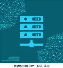 Computer Server icon, vector illustration