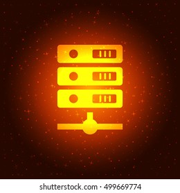 Computer Server icon, vector illustration