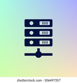 Computer Server icon, vector illustration