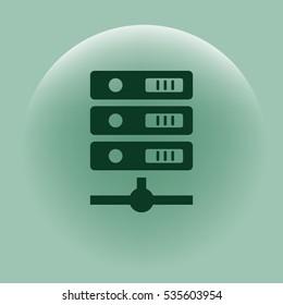 Computer Server icon, vector illustration