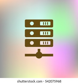 Computer Server icon, vector illustration