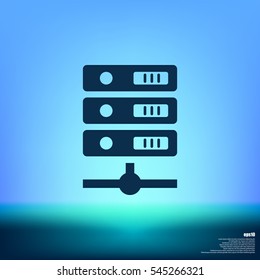 Computer Server icon, vector illustration