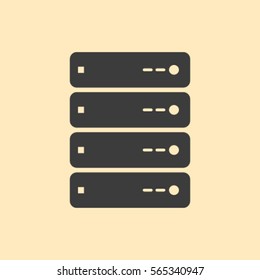 Computer Server icon, vector illustration