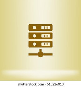 Computer Server icon, vector illustration