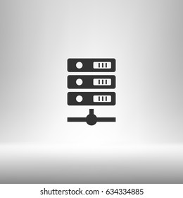 Computer Server icon, vector illustration