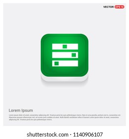 Computer Server iconGreen Web Button - Free vector icon