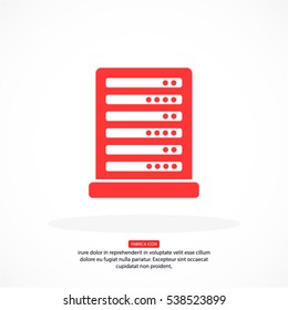 Computer Server. line vector icon