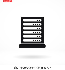 Computer Server. line vector icon