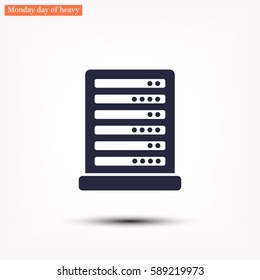 Computer Server. line vector icon