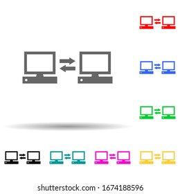 computer server multi color style icon. Simple thin line, outline vector of web icons for ui and ux, website or mobile application