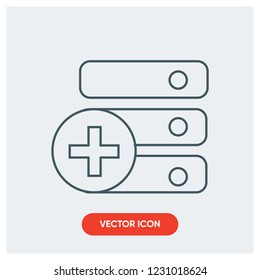 computer server plus icon vector