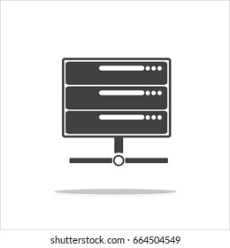 Computer server vector icon, server vector icon