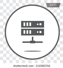 Computer server vector icon, server symbols isolated on background.