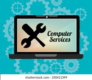 computer service design, vector illustration eps10 graphic 