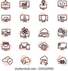 Computer service, illustration, vector on a white background.