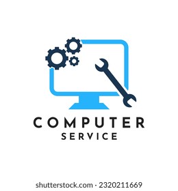 Computer Service Logo Design Concept
