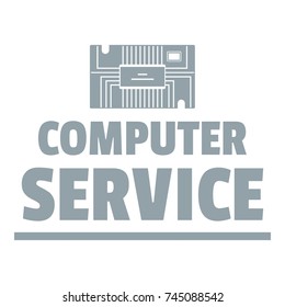 Computer service logo. Simple illustration of computer service vector logo for web