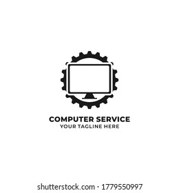  Computer Service Logo vector design template