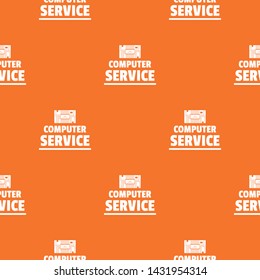 Computer service pattern vector orange for any web design best
