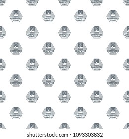 Computer service pattern vector seamless repeat for any web design