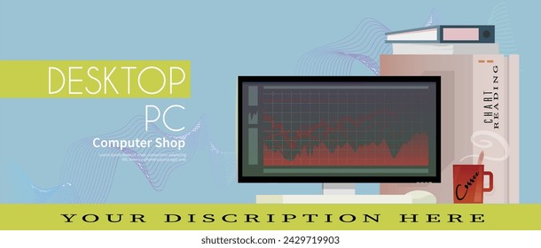 Computer service web banners set. Hardware components. Desktop network. Advertisement flyer for service provided. Background design trading. 