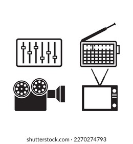 computer set icon , network icon