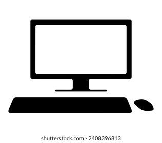 Computer set vector illustration on white background