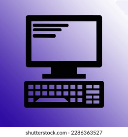 Computer-Set Computer-Arbeitsplatz Computer-Layout Set von Computer-Bilder mit Symbolen