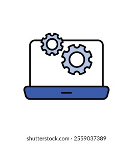 computer setting icon with white background vector stock illustration