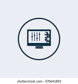 Computer setting icon,Vector illustration