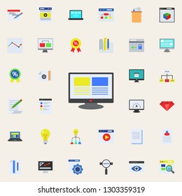 computer settings colored icon. Programming sticker icons universal set for web and mobile