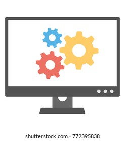 
Computer Settings Flat Icon 

