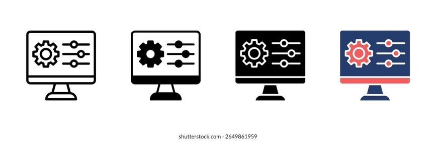 Computer Settings icon sheet multiple style collection