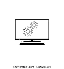 computer settings icon vector illustration logo template