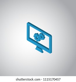 computer settings icon vector isolated on white background for your web and mobile app design, computer settings logo concept