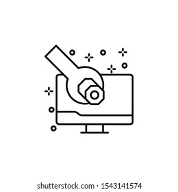 Computer settings repair icon. Element of computer icon