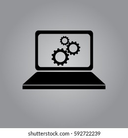 Computer settings vector icon