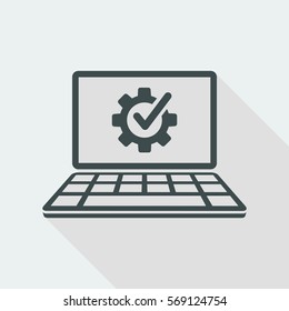 Computer setup flat icon