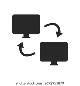 Gráfico de Vector en blanco y negro de Compartir Icon