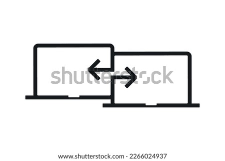 Computer sharing exchange icon. Illustration vector