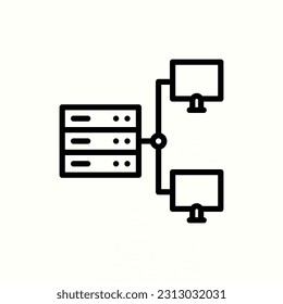 computer sharing icon, isolated icon in light background, perfect for website, blog, logo, graphic design, social media, UI, mobile app