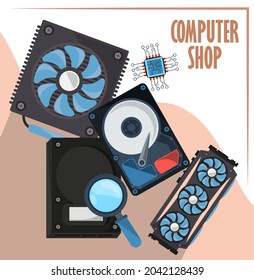 Digitalkonzept für Computershop-Technologie