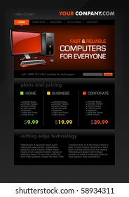 Computer Shop web page template