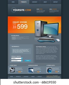 Computer Shop web page template