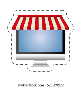 computer shopping online concept